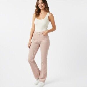 MOTHER Insider Velvet Ankle Jeans Size 23 Pink Velveteen Cropped Feminine Chic